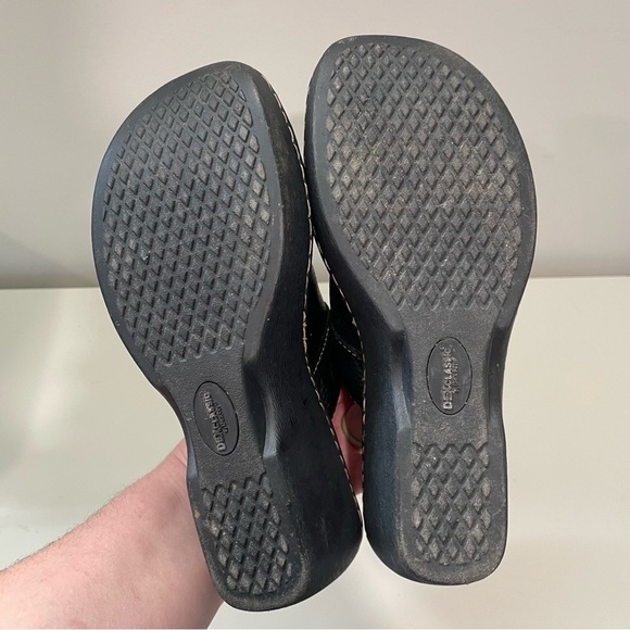 Vintage Y2K Black Chunky Leather Platform Mules By Dec Classic Size 7 - Picture 8 of 8